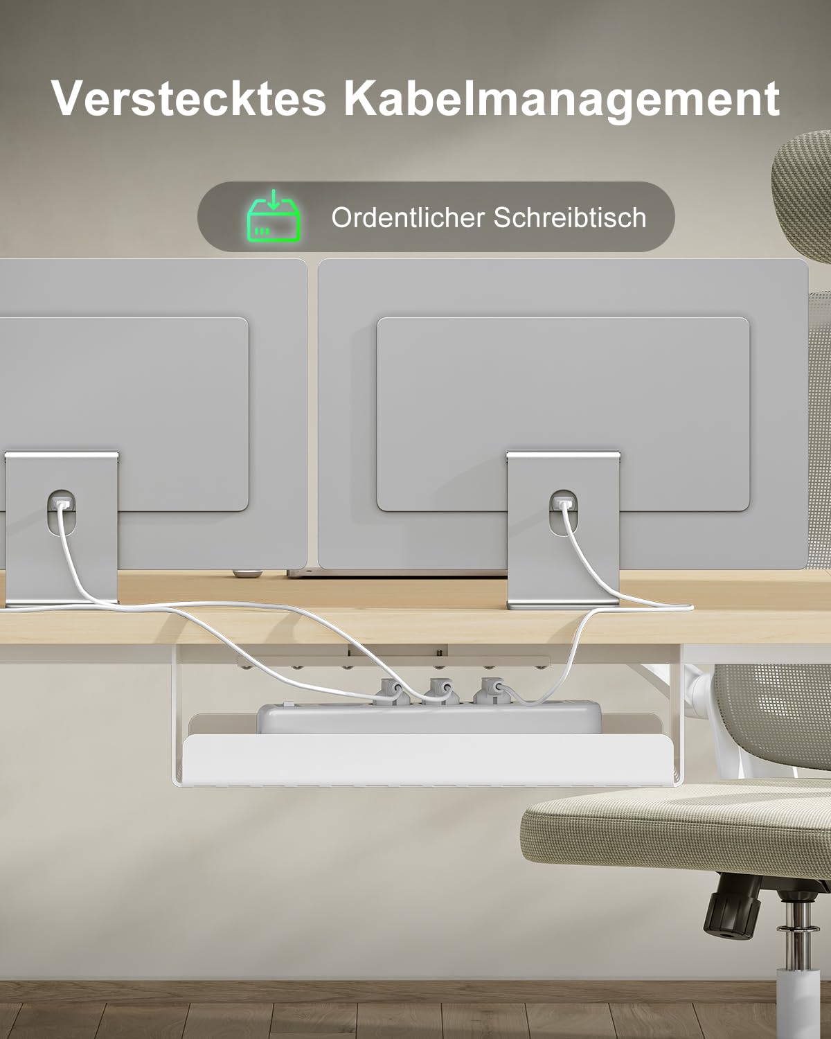 Devoko Escritorio Elevable 160x80cm con Tablero de 18 mm, Ruedas y Puerto Type-C, Escritorio Eléctrico, Regulable en Altura con Bandeja de Gestión de Cables (Beige)