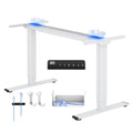 FLEXISPOT E1 Pro Escritorio Elevable Eléctrico con 2 Motores y 2 Patas Escritorio Ajustable en Altura de Acero con 4 Funciones de Memoria Standing Desk, Carga de 100kg(Marco en Blanco)