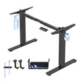 FLEXISPOT Escritorio Elevable Eléctrico Marco de Escritorio de Altura Regulable, Standing Desk Mesa Elevable Eléctrico con 2 Ganchos 4 Botones de Memoria-Negro