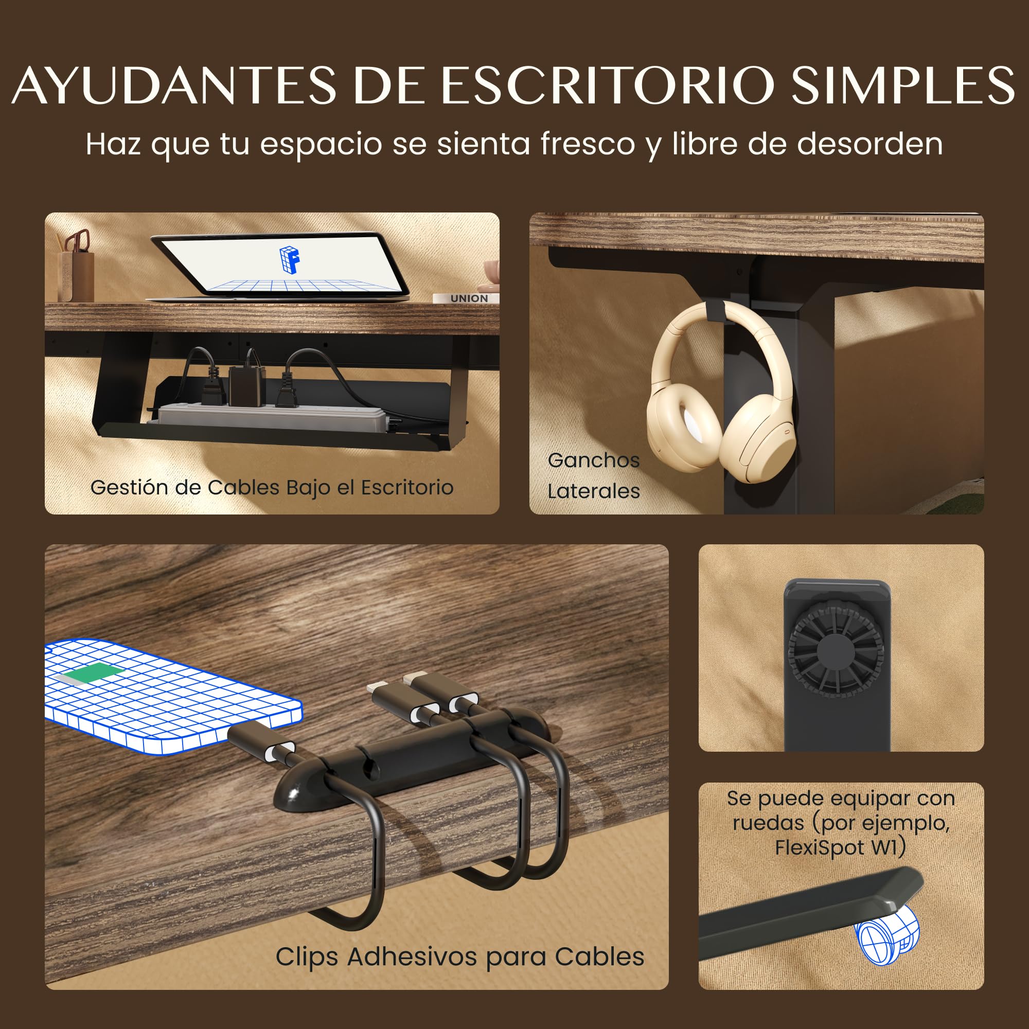 FLEXISPOT E1 Pro Escritorio Elevable Eléctrico con 2 Motores y 2 Patas Escritorio Ajustable en Altura de Acero con 4 Funciones de Memoria Standing Desk, Carga de 100kg(Marco en Blanco)